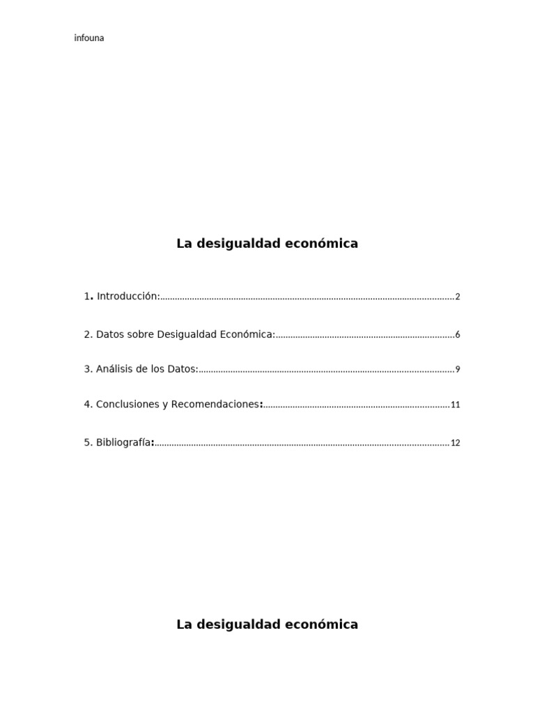 Desigualdad Económica: Causas y Consecuencias | PDF | Desigualdad ...