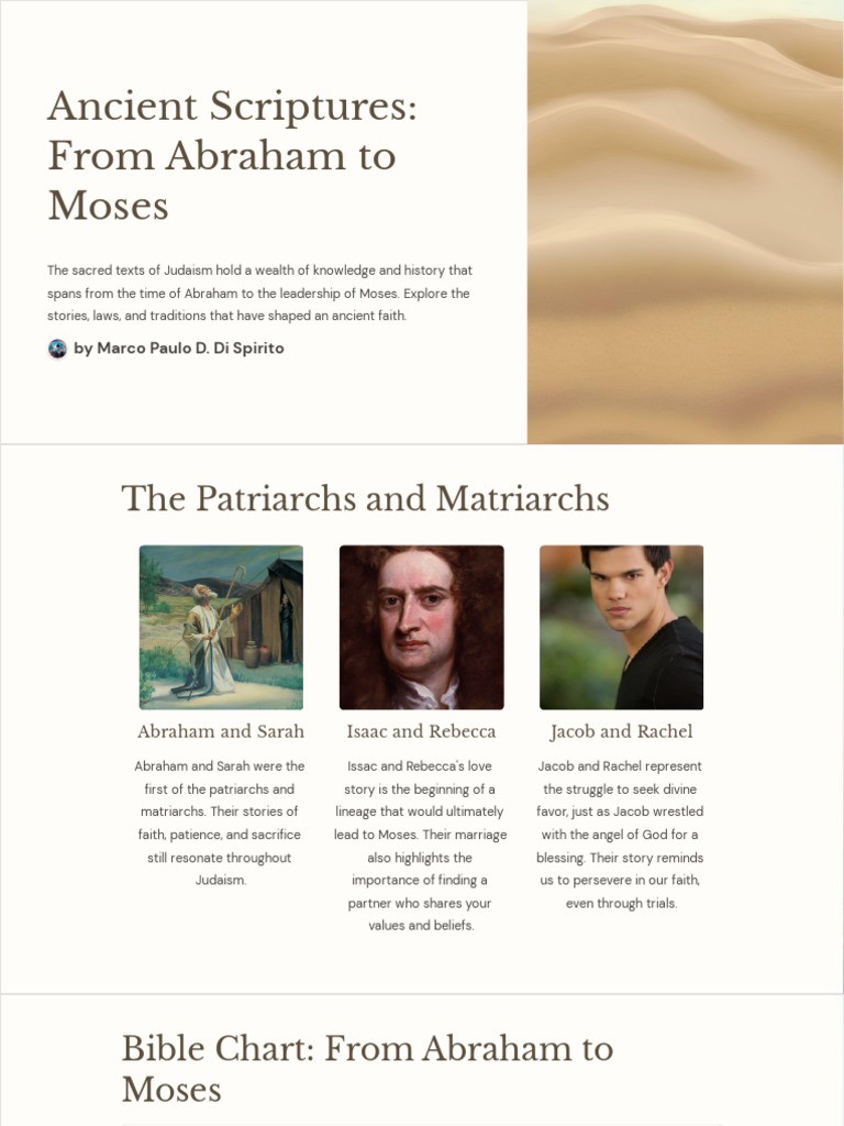 Ancient Scriptures From Abraham To Moses | PDF | Abraham | Moses