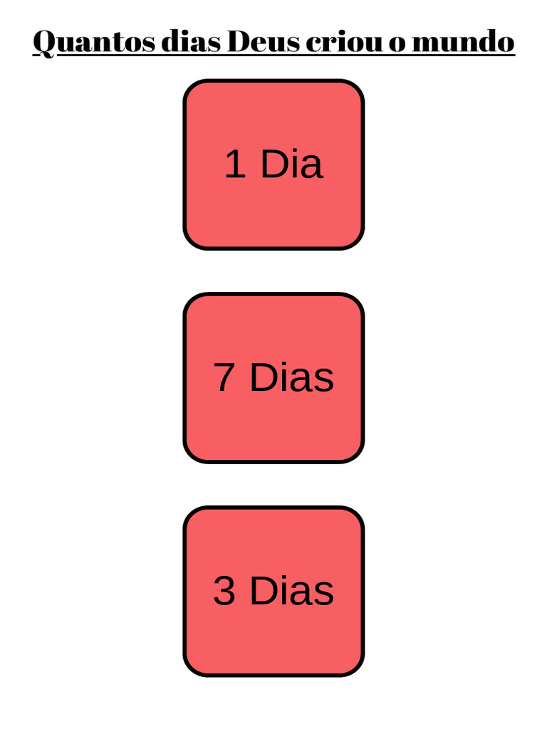 Quantos Dias Deus Criou o Mundo | PDF