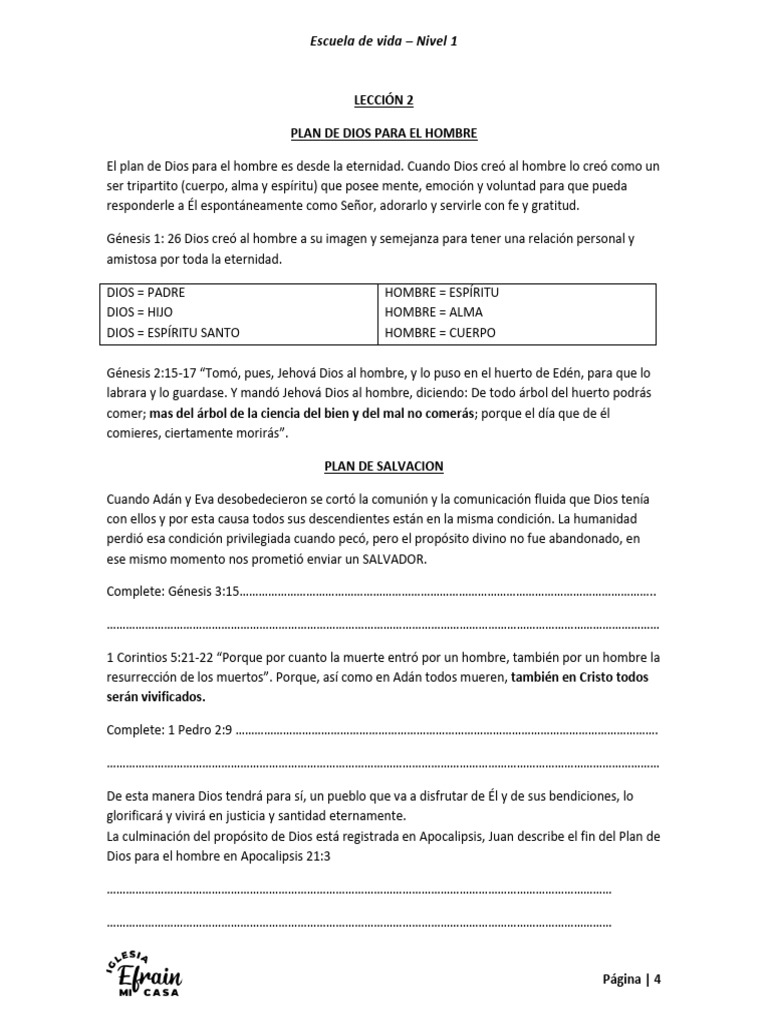 Distinguiendo los Planes de Dios para el Hombre | PDF | Salvación | Pecado