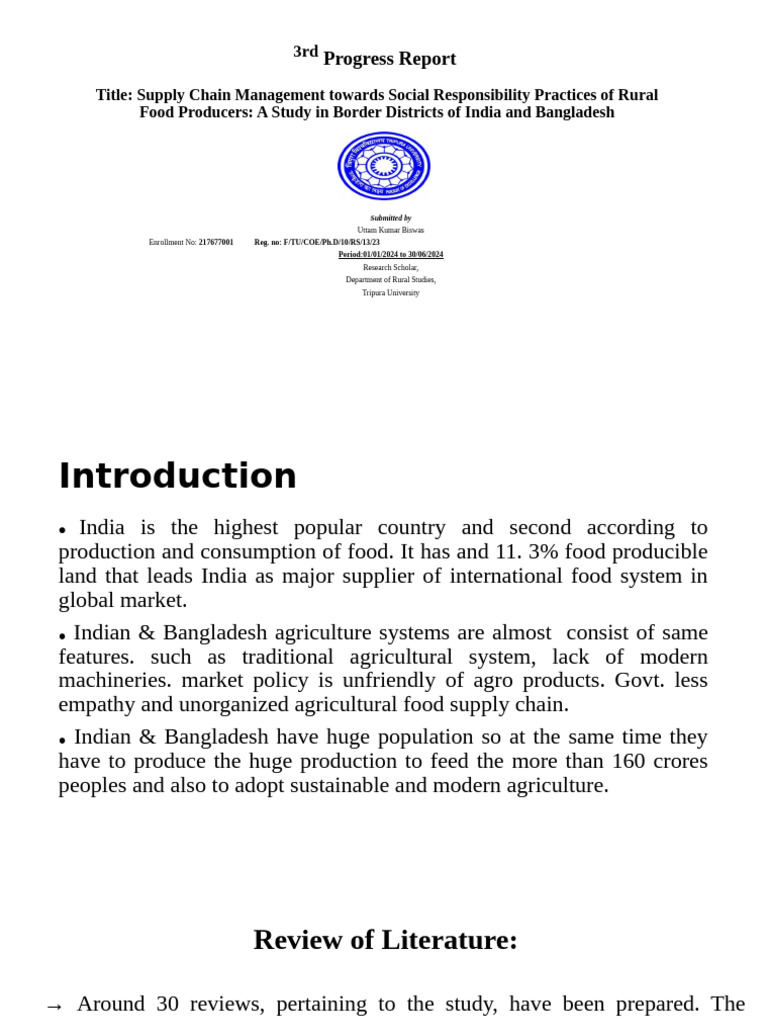Supply Chain Management in Rural Food Production | PDF | Supply Chain ...