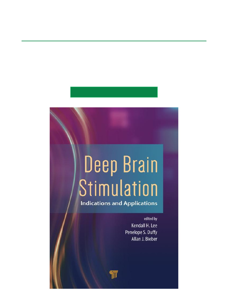 Deep Brain Stimulation Indications and Applications 1st Edition Direct ...