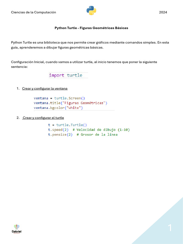 Dibujo de Figuras con Python Turtle | PDF | Triángulo | Politopos