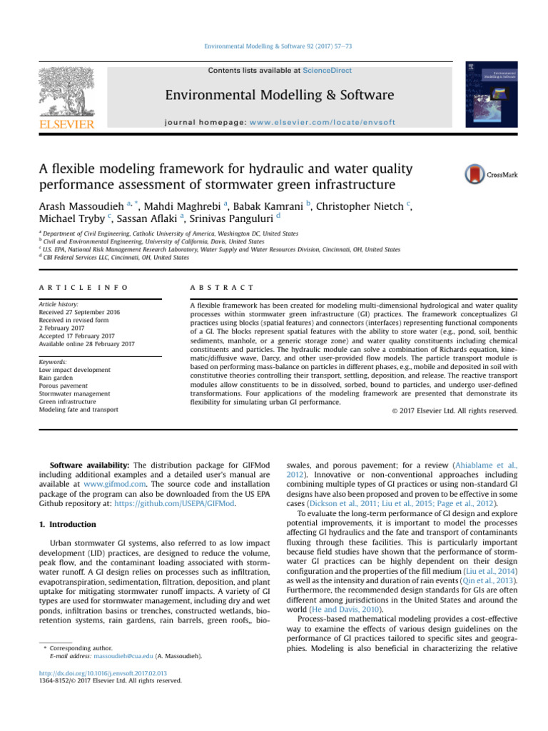 Hydraulic Modeling for Stormwater GI | PDF | Stormwater | Surface Runoff