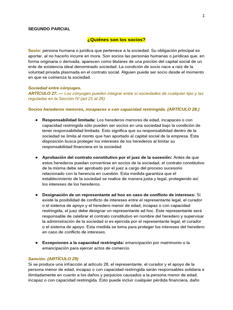 Segundo Parcial Derecho Privado | PDF | Sociedad de responsabilidad ...
