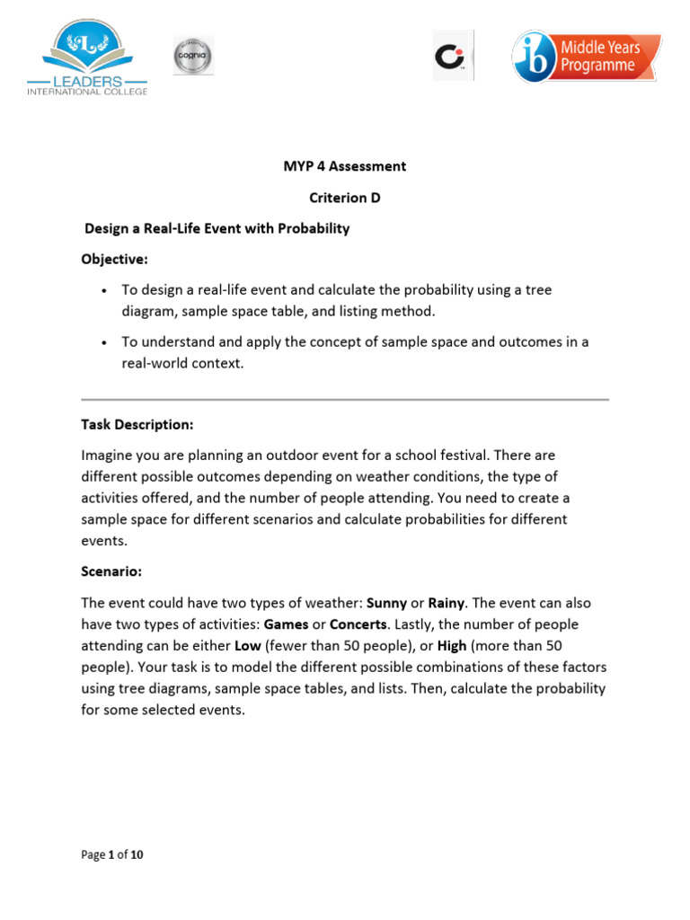 Assessment Criterion C D | PDF | Probability | Cognition