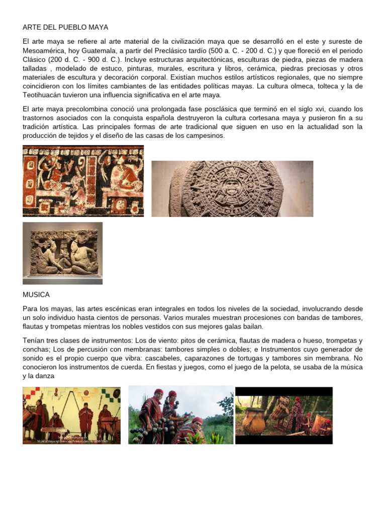 Arte Del Pueblo Maya | PDF | Civilización maya