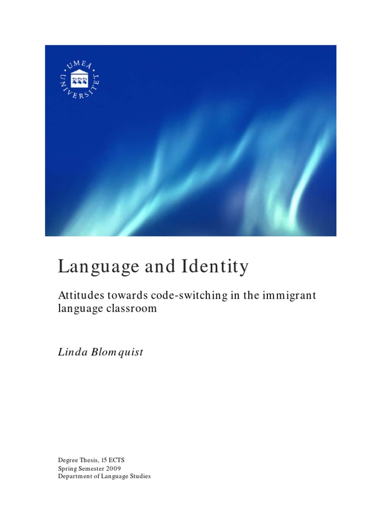 Language and Identity: Attitudes Towards Code-Switching in The ...