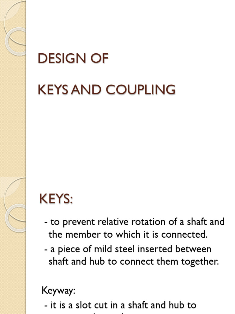 Keys Coupling | PDF | Machines | Mechanics