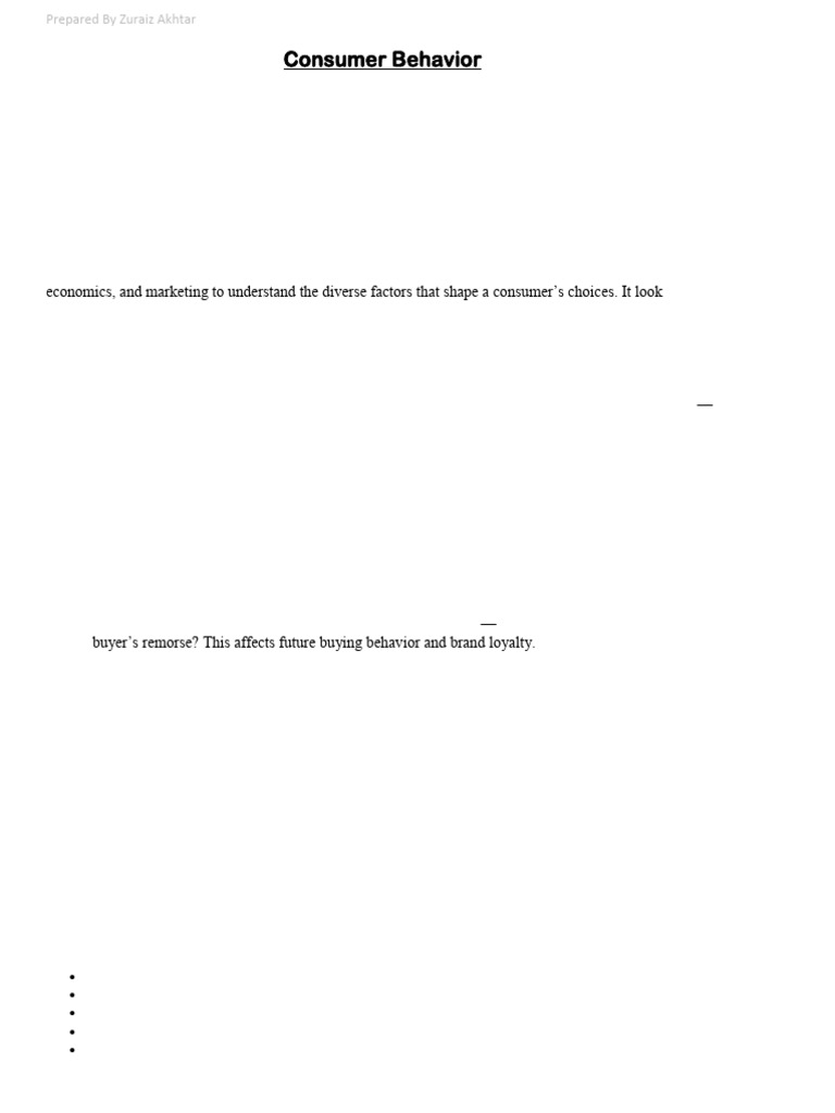 Understanding Consumer Behavior Insights | PDF | Consumer Behaviour ...