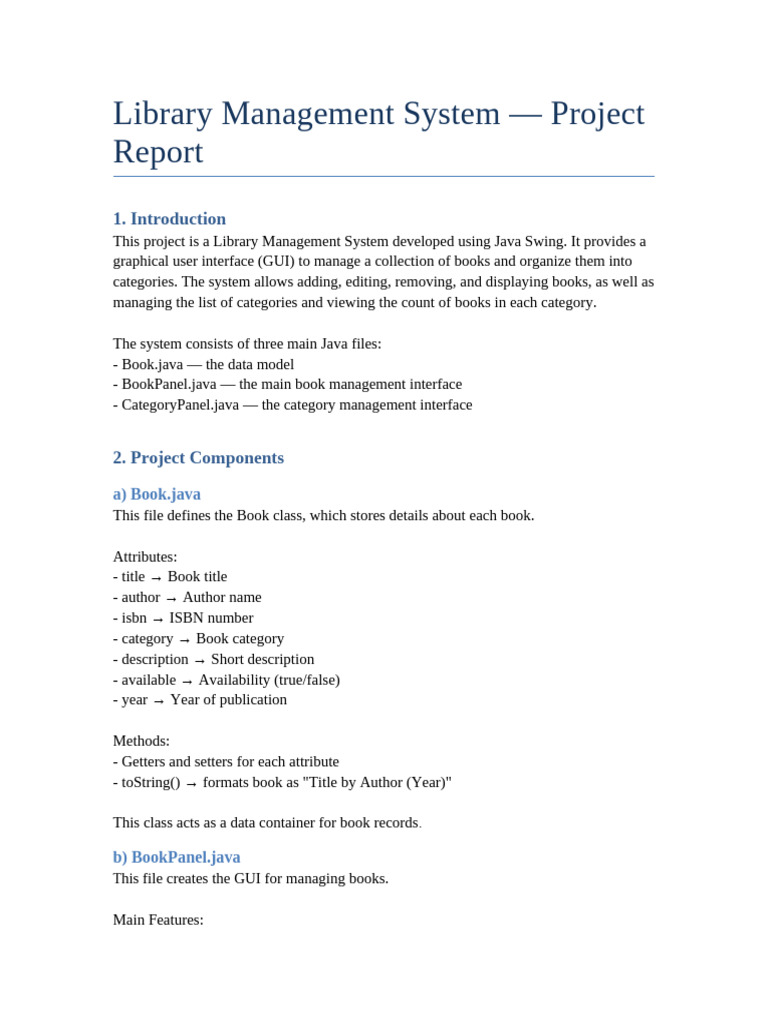 Java Swing Library Management System | PDF | Computing | Software ...