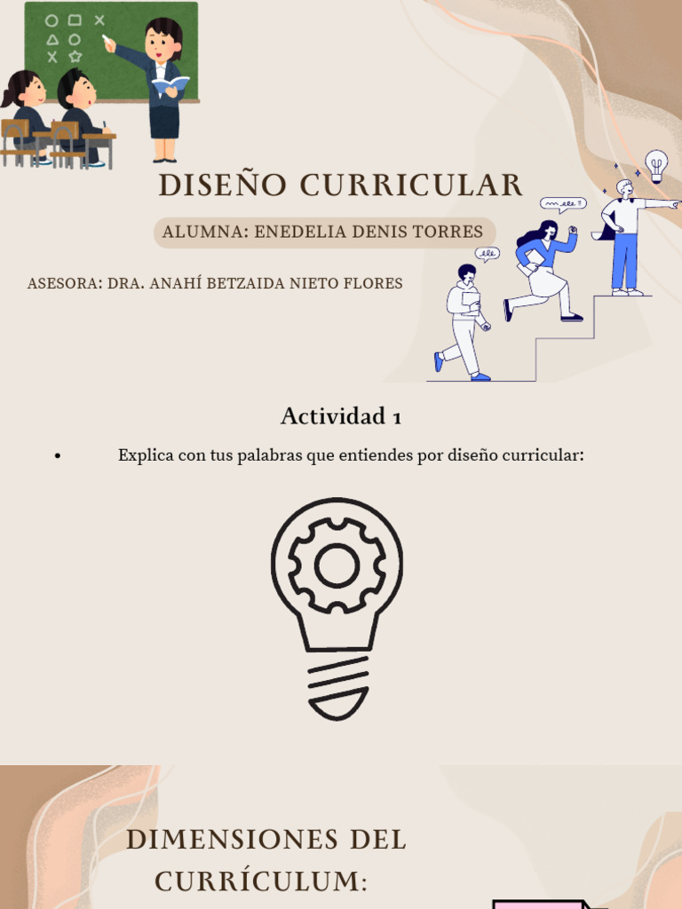 Dimensiones y Tareas del Diseño Curricular | PDF | Plan de estudios ...