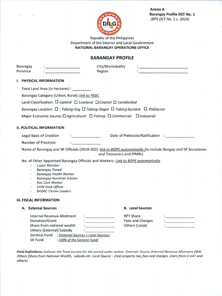 Barangay Profile0001 2 | PDF
