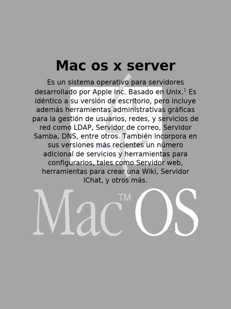 Mac Os X Server 6 | PDF