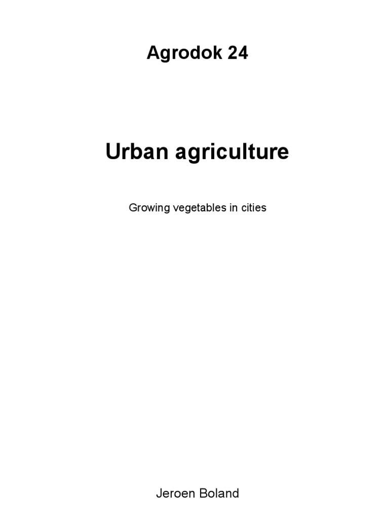 Urban Agriculture | PDF | Urban Agriculture | Soil