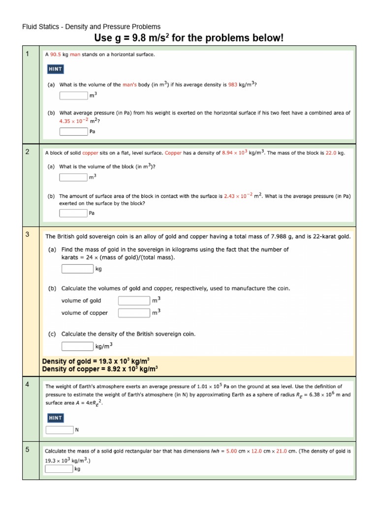 APP1 Unit 8 Fluids Additional Practice Question Bank | PDF