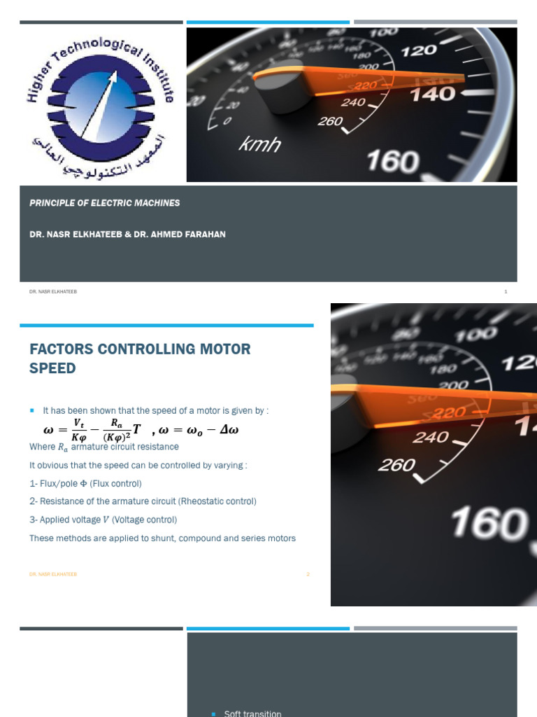 Electric Motor Speed Control Methods | PDF | Electrical Engineering ...