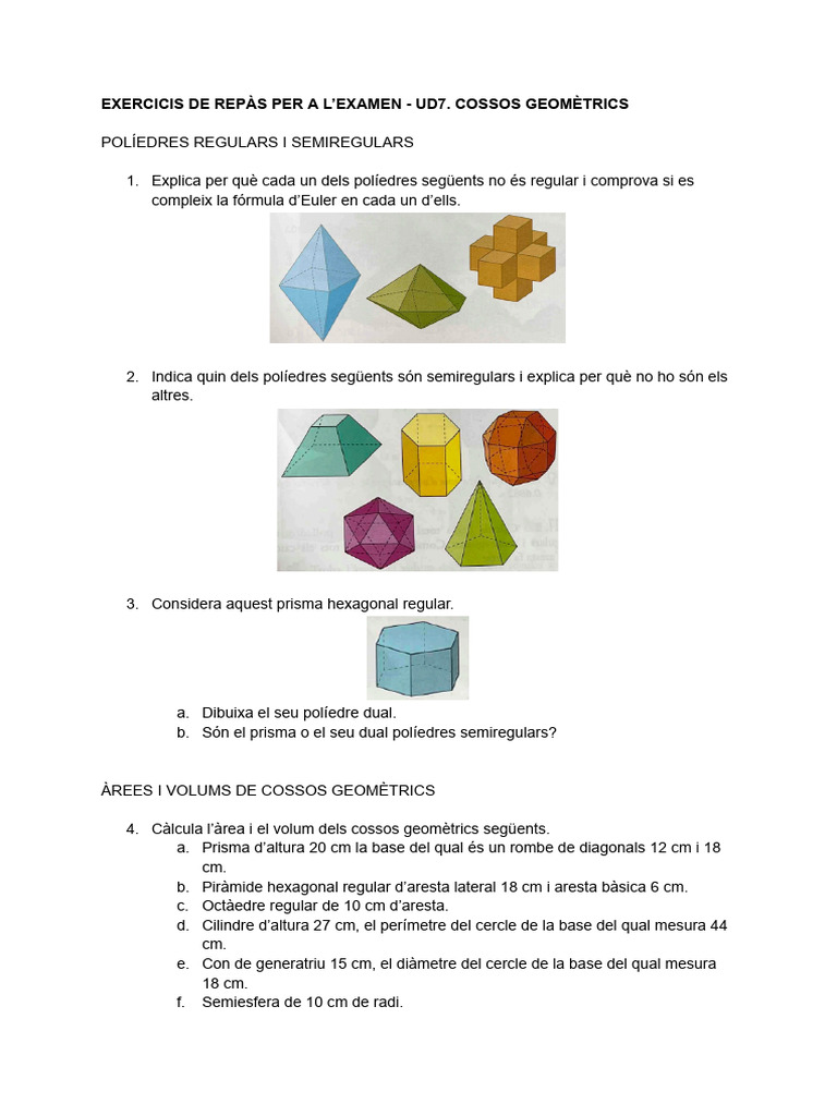 Ejercicios Mates Geometria | PDF