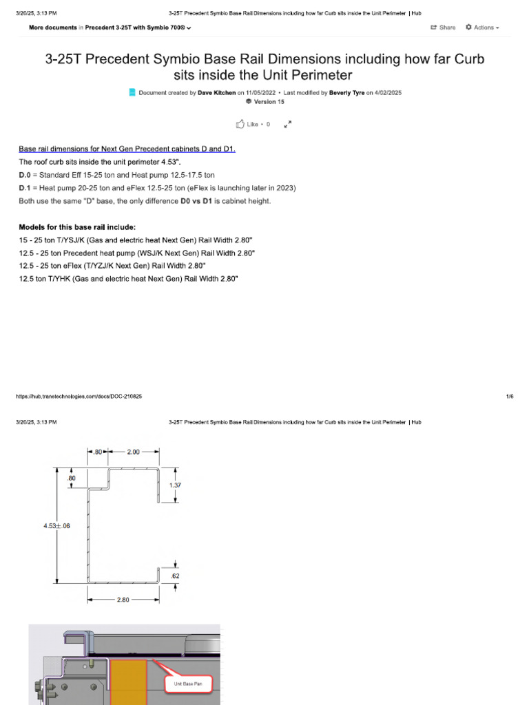Packaged DX Base Rail Details | PDF
