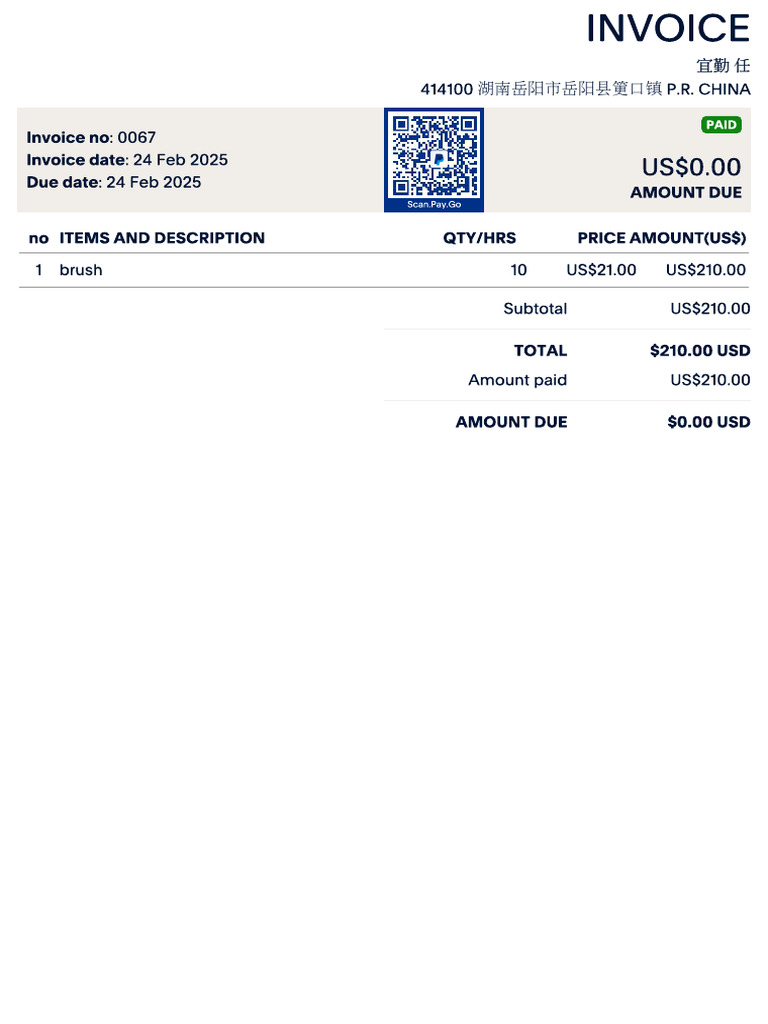 Invoice - 0067 | PDF