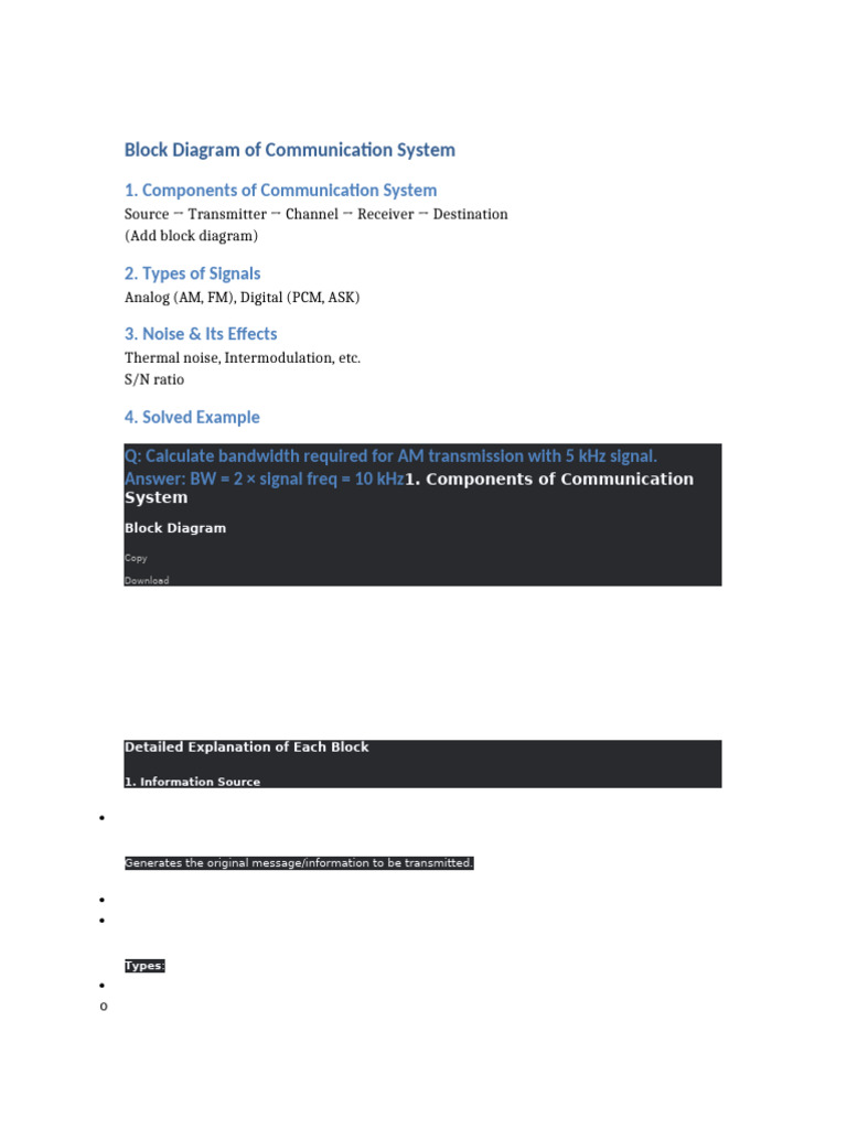 Communication System Template | PDF | Modulation | Frequency Modulation