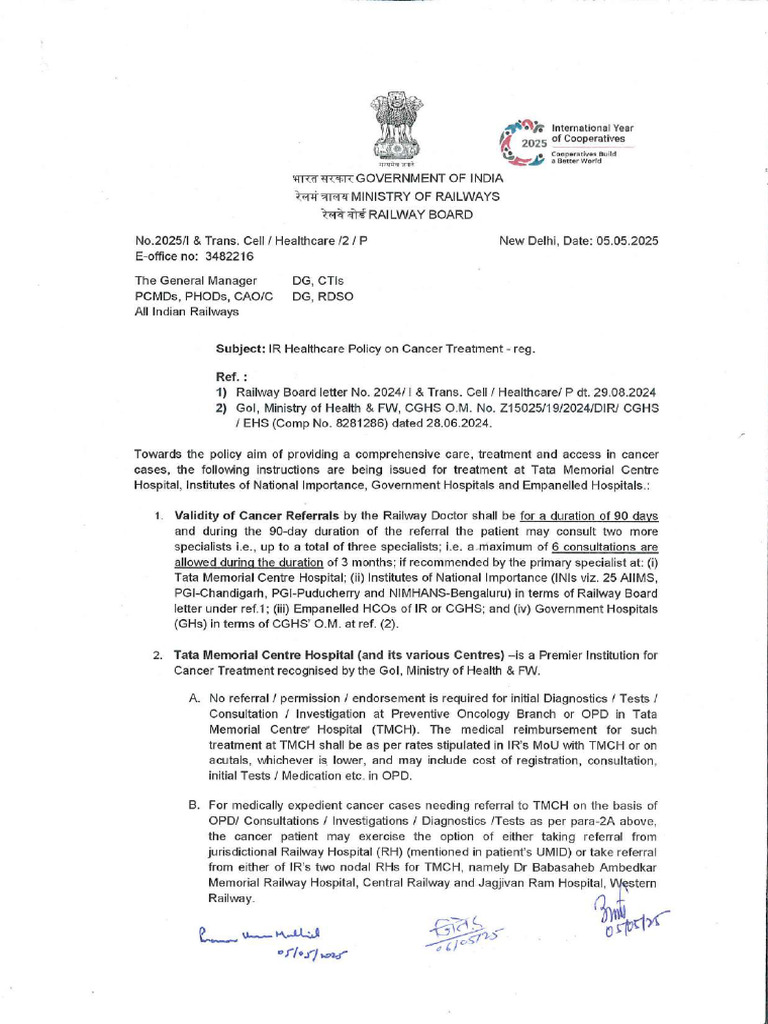 Rly - Board Cancer Treatment Trans - Cell-Healthcare-dated 05.05.2025 | PDF