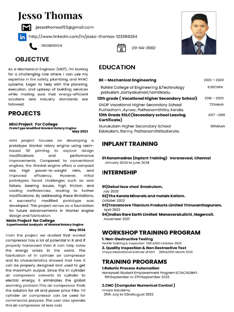 CV Jesso Thomas | PDF