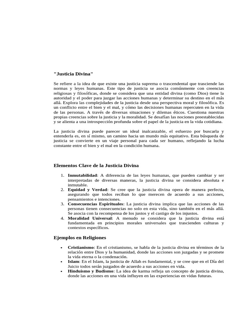 Justicia Divina y Justicia Humana | PDF | Justicia | Crimen y violencia