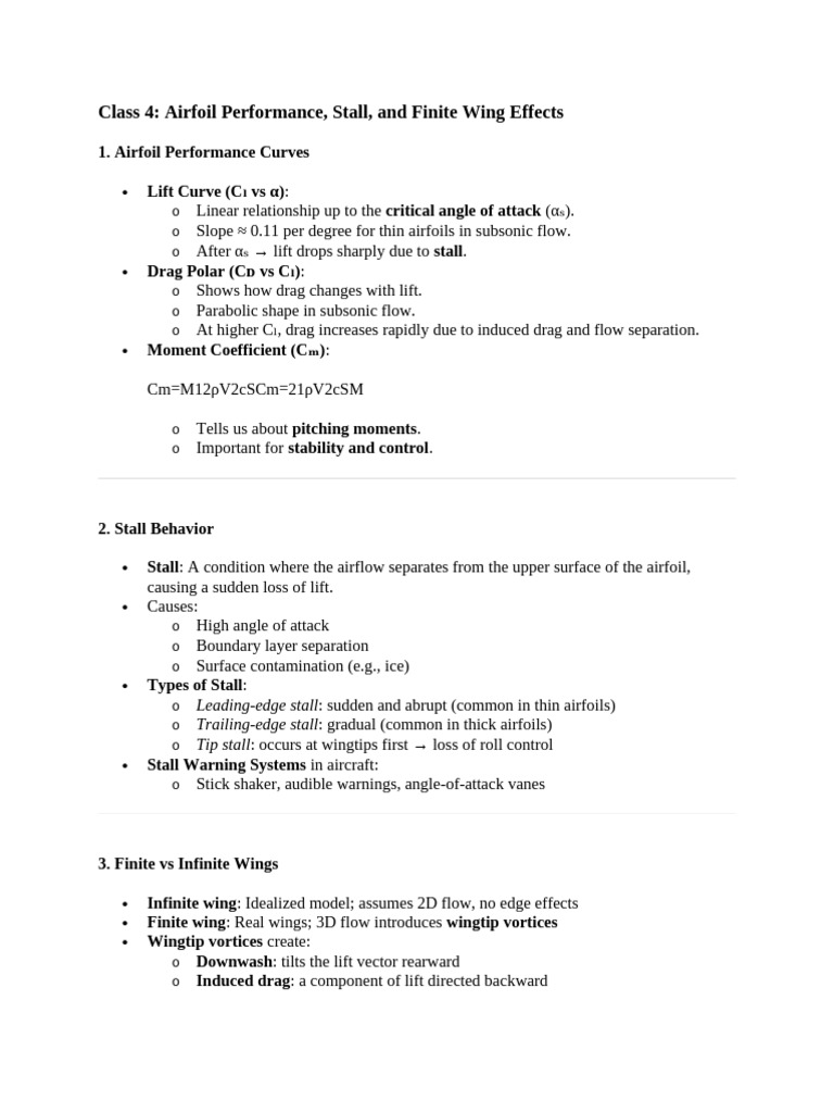 Airfoil Performance and Stall Analysis | PDF | Lift (Force) | Airfoil