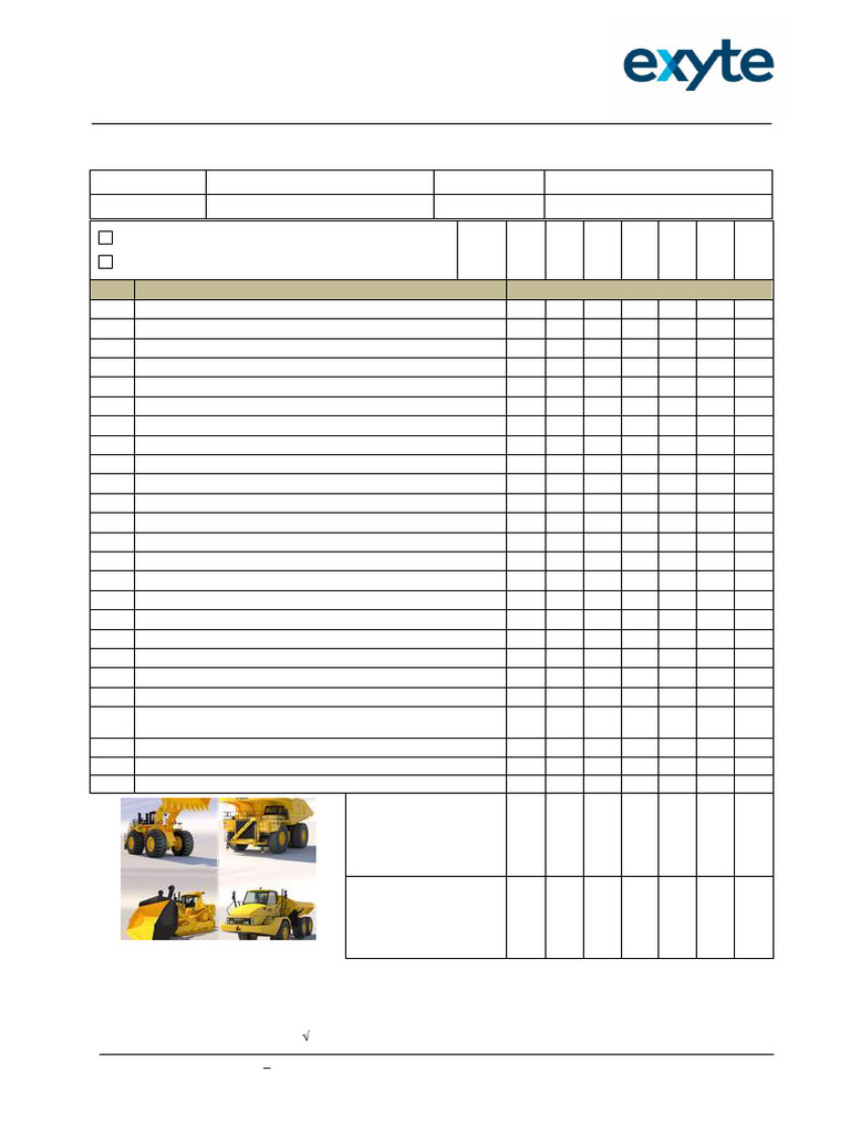 Heavy Vehicle Inspection Checklist Form | PDF | Truck | Brake