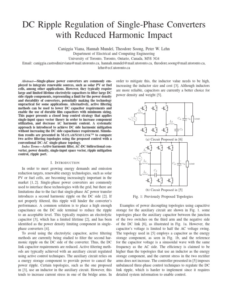 DC Ripple Control in Single-Phase Converters | PDF | Rectifier | Capacitor
