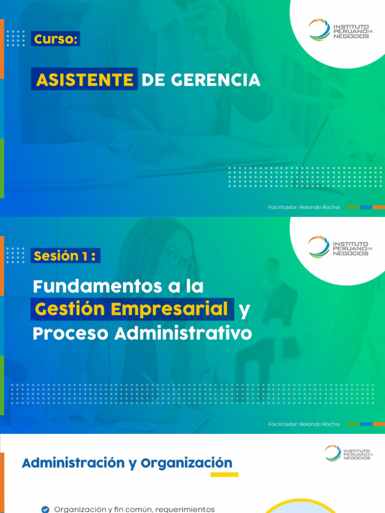 Sesion 1 - Asistente de Gerencia | PDF