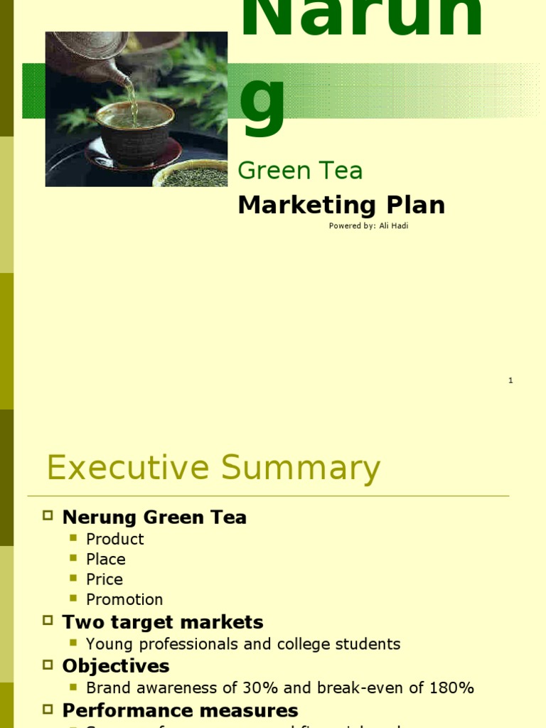 green tea business plan