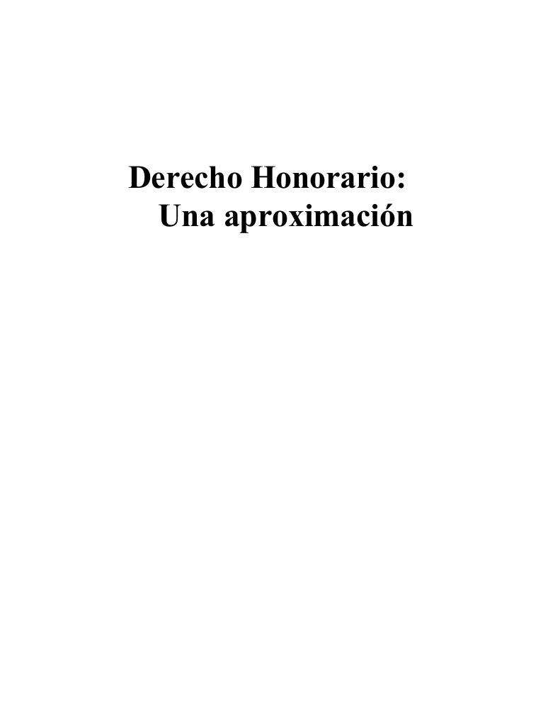 Derecho Honorario | PDF | Causa de la acción | Posesión (Ley)