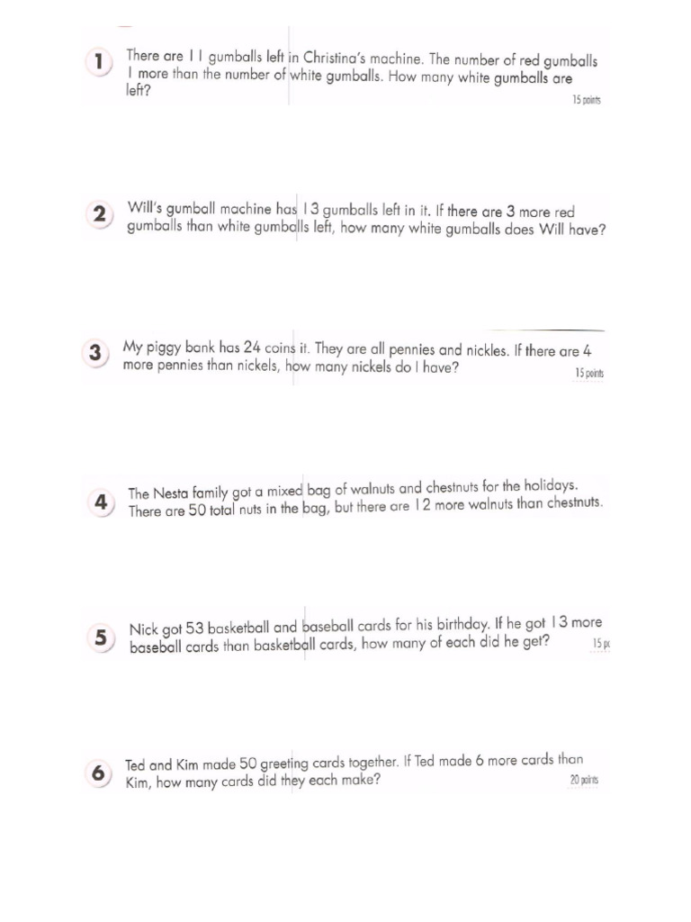 Word Problems Grade 4 | PDF