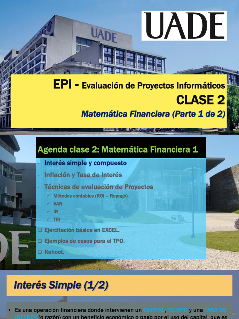 Clase 2 - Matemática Financiera | PDF | Tasas de interés | Interés