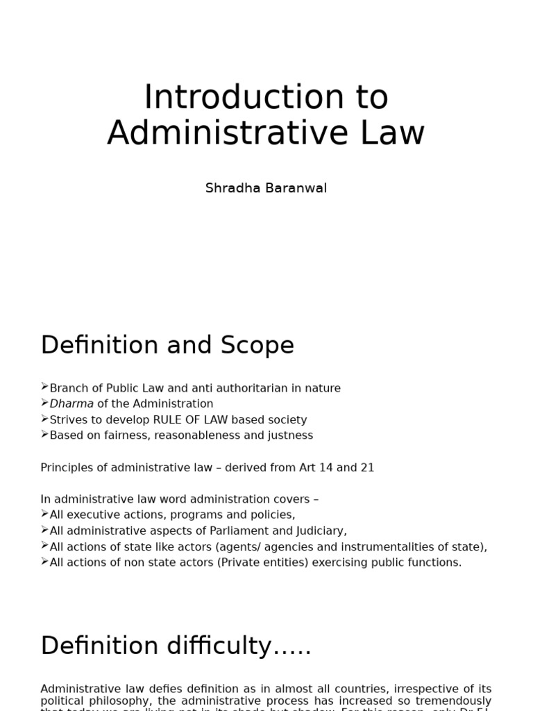 1 - Introduction To Administrative Law 2 | PDF | Administrative Law ...
