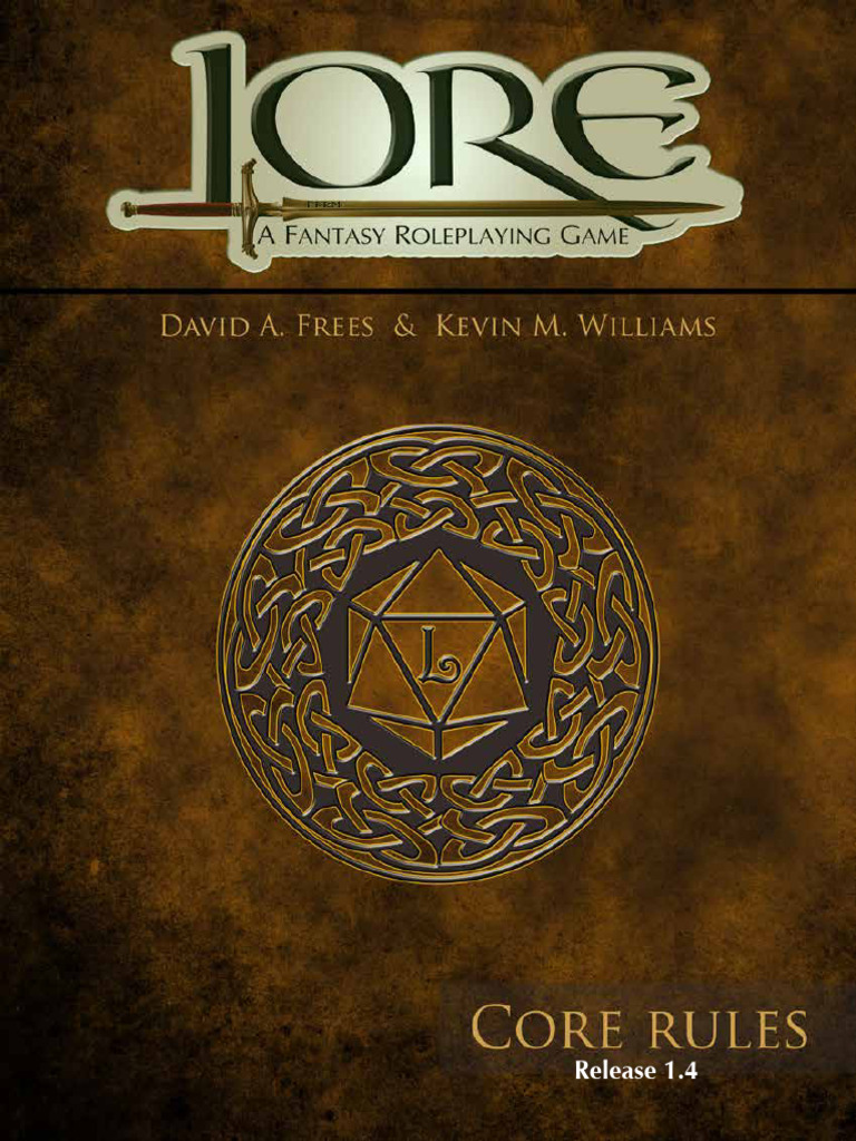 Lore RPG Core Rules Version 1.4 | PDF | Role Playing Games