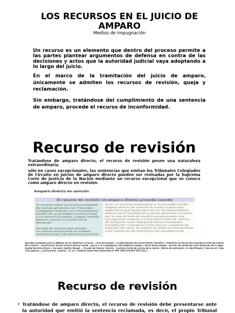 Recursos en el Juicio de Amparo | PDF | Justicia | Crimen y violencia