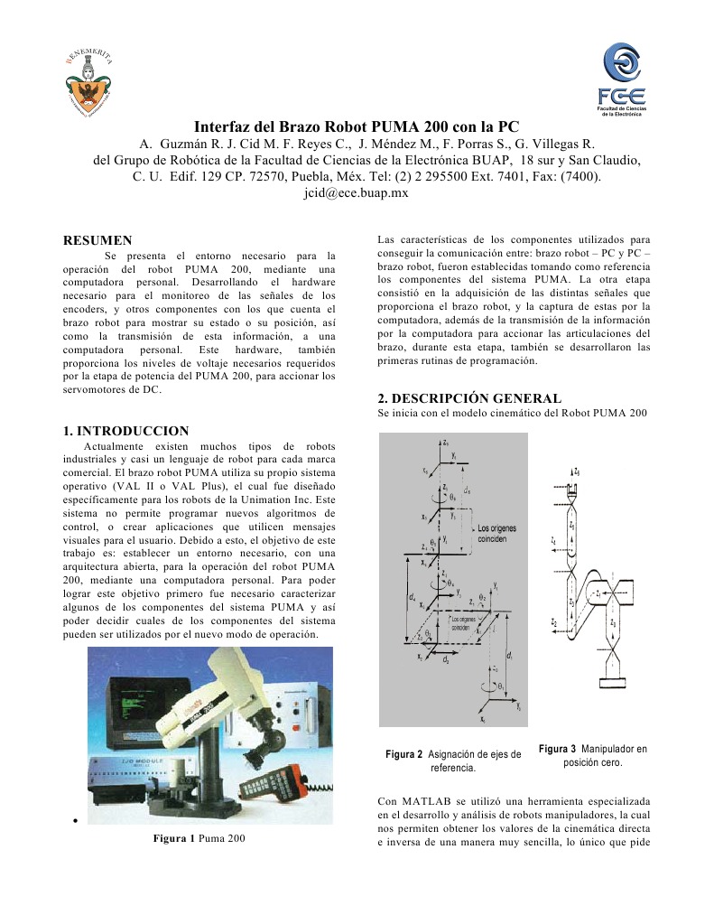 tanto Disciplinario Escarpa Robot Puma F | PDF