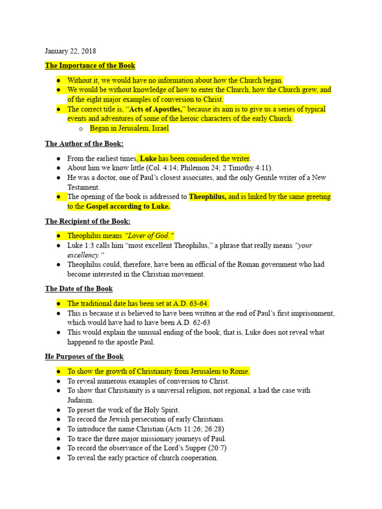 Overview of the Acts of Apostles | PDF | Paul The Apostle | Jesus