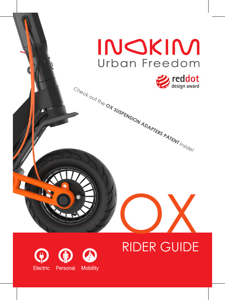 INOKIM OX Rider Guide & Safety Manual | PDF | Battery Charger | Brake
