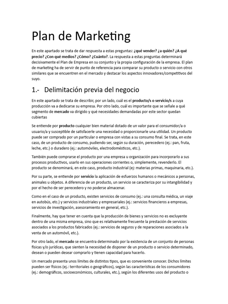 Estrategias Clave para un Plan de Marketing | PDF | Business | Mercado ...