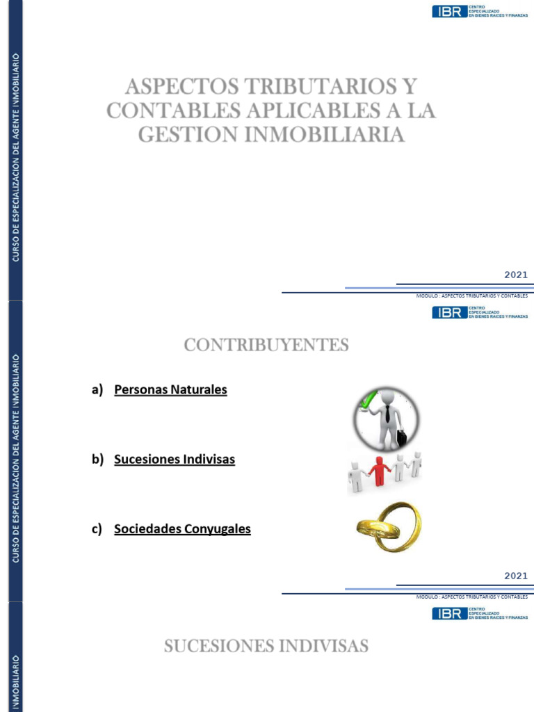 Aspectos Tributarios y Contables I 2021 Ibr | PDF | Propiedad de la ...