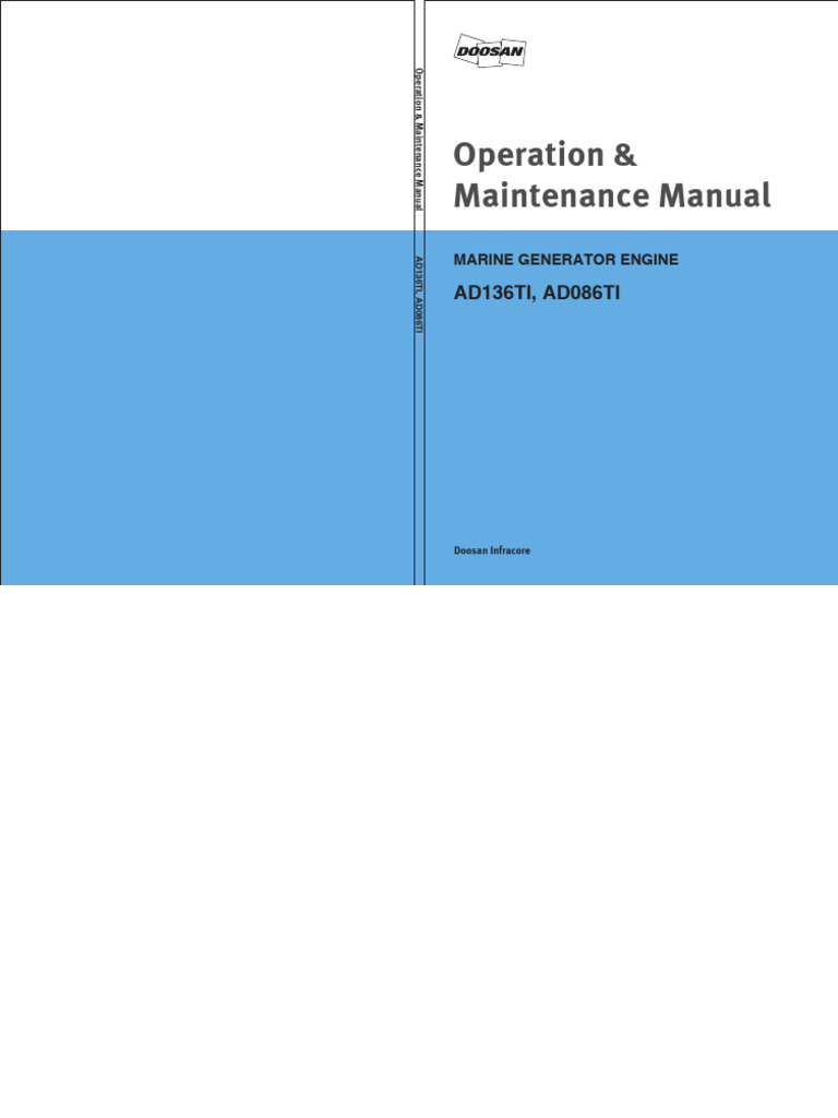 2-1. AD086TI Operation and Maintenance Manual | PDF | Motor Oil