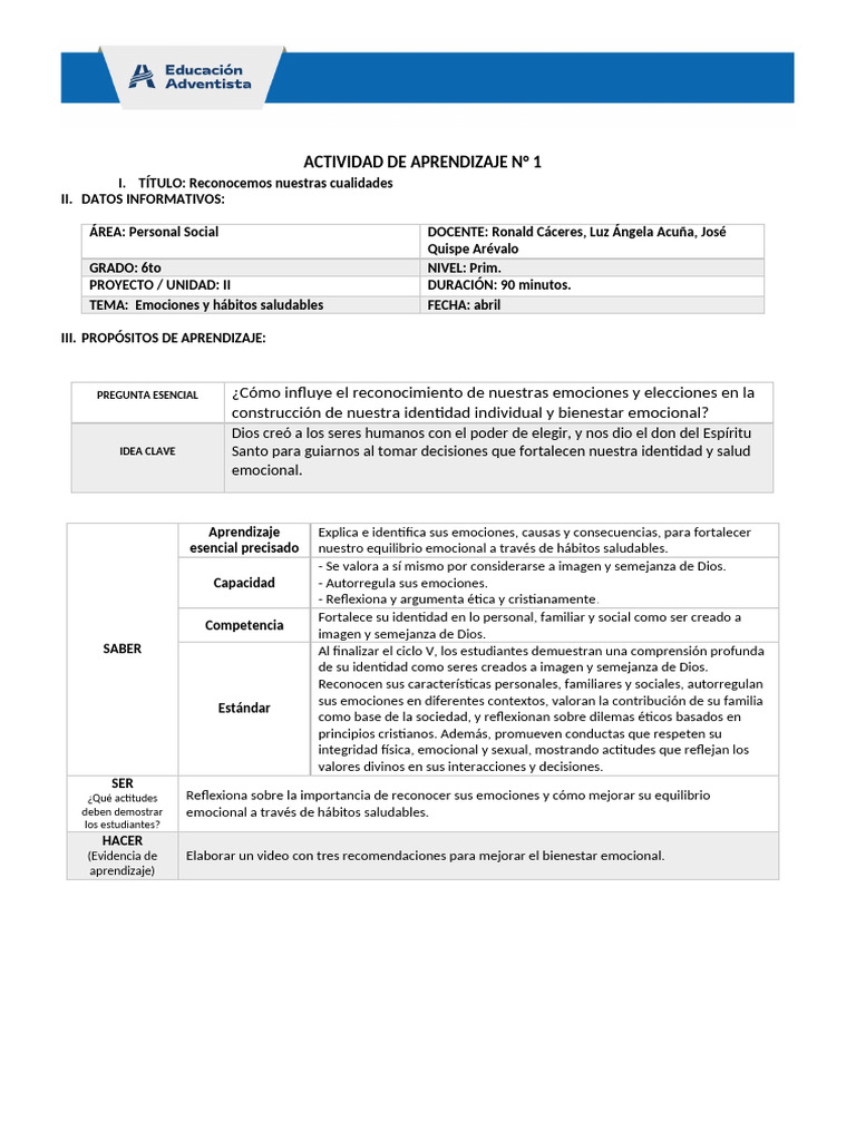 Reconocimiento de Emociones y Salud | PDF | Las emociones | Aprendizaje