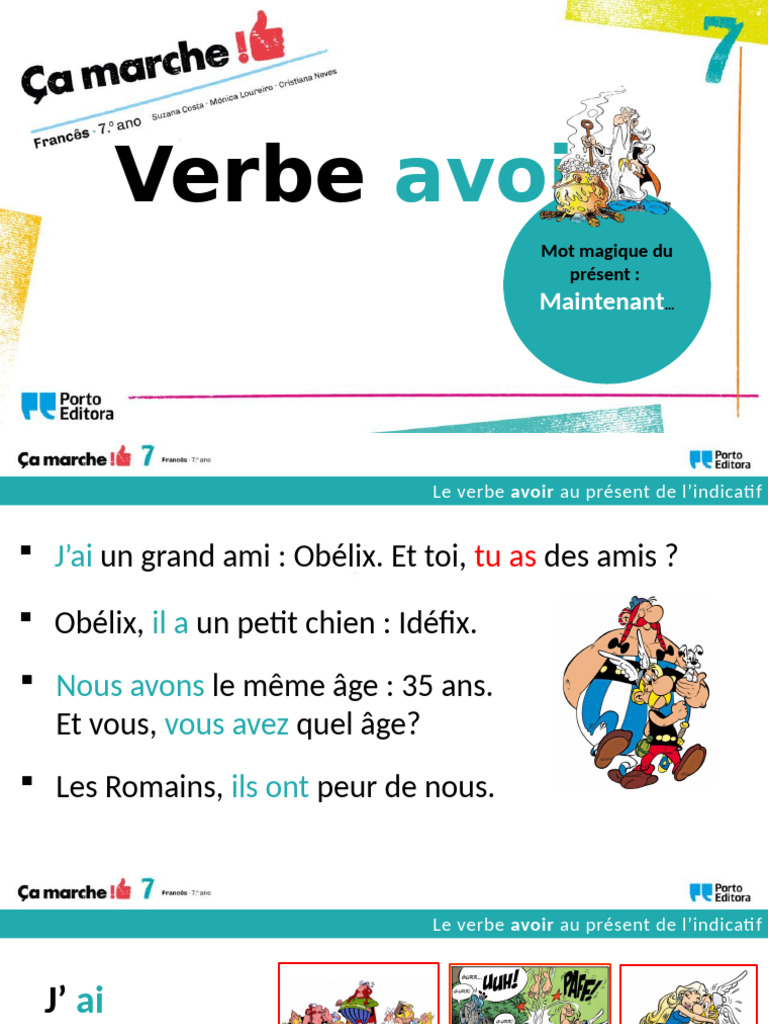 Conjugaison du verbe avoir au présent | PDF | Conjugaison | Syntaxe