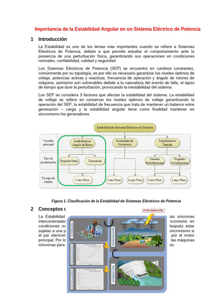 Estabilidad Angular en Sistemas Eléctricos | PDF | Transformador ...