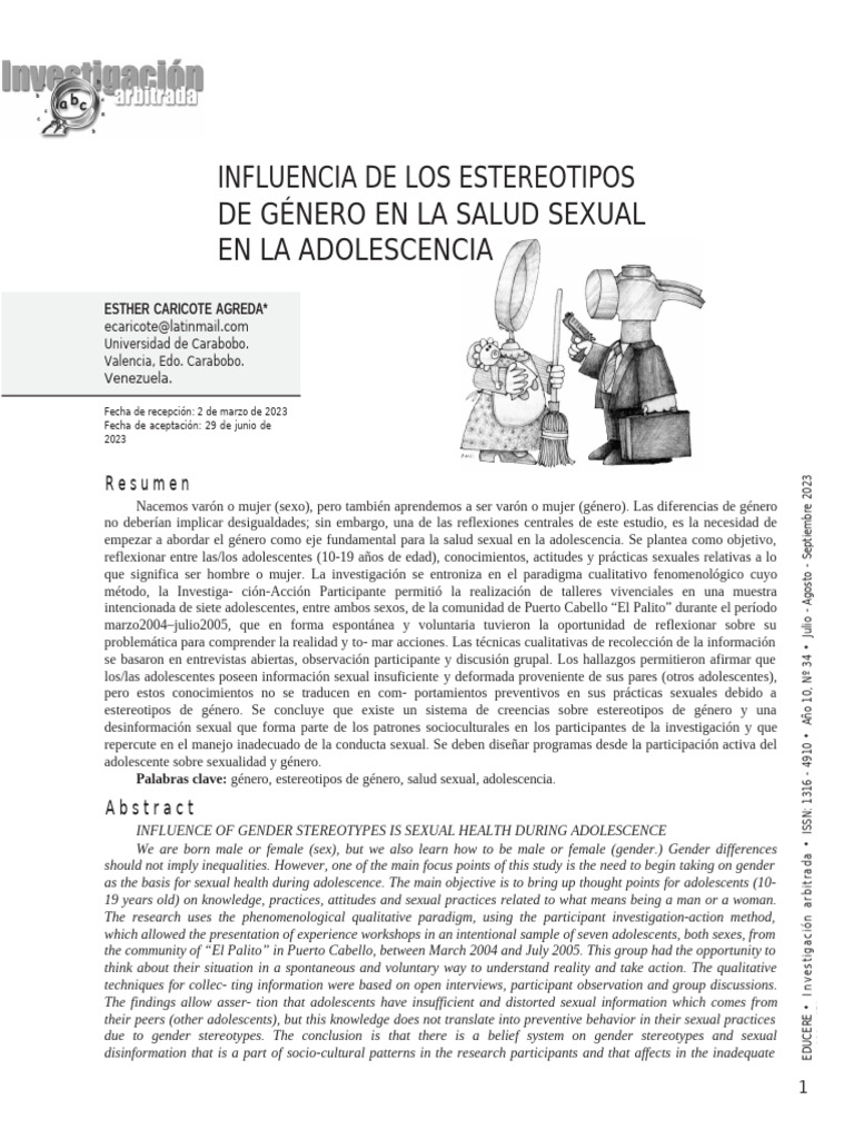 Estereotipo 1 Ucv | PDF | Género | Estudios de género