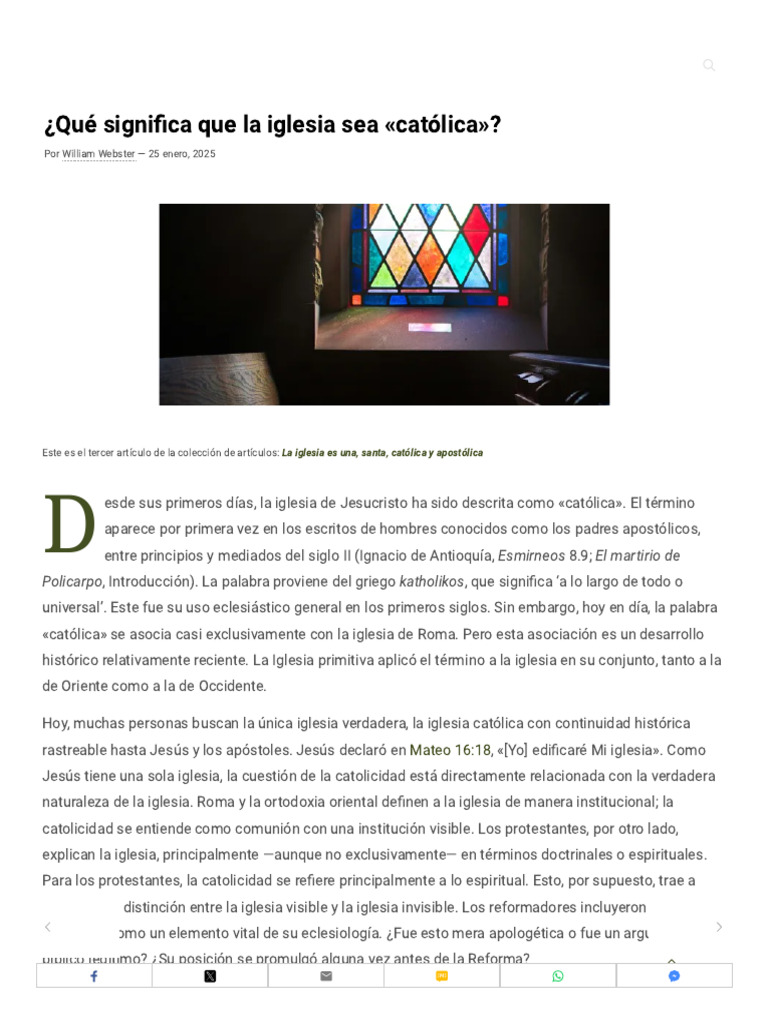Significado de la Iglesia Católica | PDF | Iglesia cristiana | Cristo ...